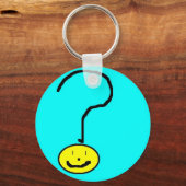 question mark emoji, digital art by kids :) キーホルダー (正面)