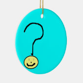 question mark emoji, digital art by kids :) セラミックオーナメント (右)