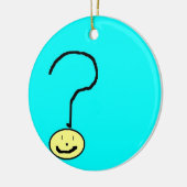 question mark emoji, digital art by kids :) セラミックオーナメント (左)