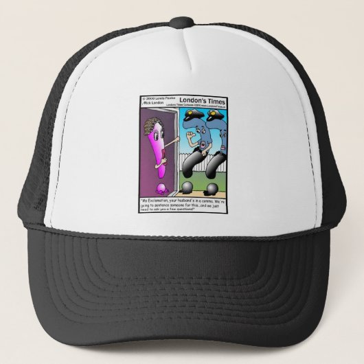 Question Police おもしろい Cartoon Gift & Tees キャップ (正面)