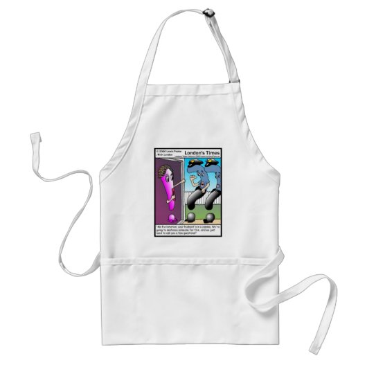 Question Police おもしろい Cartoon Gift & Tees スタンダードエプロン (正面)
