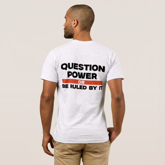 Question Power Men's Tシャツ (裏面フル)