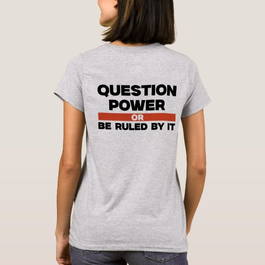Question Power Women's T-Shirt Tシャツ (裏面)