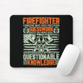 Questionable Knowledge Fireman Gift Proud Firefigh マウスパッド (マウス)