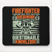Questionable Knowledge Fireman Gift Proud Firefigh マウスパッド (正面)