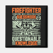 Questionable Knowledge Fireman Gift Proud Firefigh マグネット (正面)