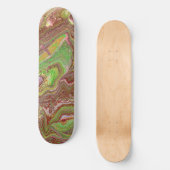 Questions 1 Wild Green Maroon Skateboard Deck スケートボード (正面)
