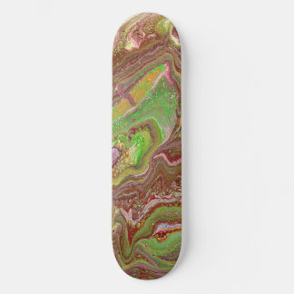 Questions 1 Wild Green Maroon Skateboard Deck スケートボード