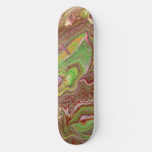 Questions 1 Wild Green Maroon Skateboard Deck スケートボード (正面)