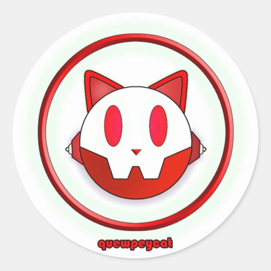 quewpeycat – スタンプ ラウンドシール (正面)