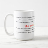 Qui suis-je ? Sarkozy コーヒーマグカップ (左)