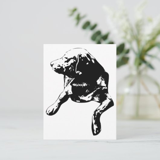 Quick Hello, Head-Turn Lab ポストカード (スタンド正面)