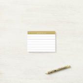 Quick Notes To Do Gold Border Minimalist Lined  ポストイット (デスク上)