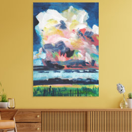 Quick Showers 2 Painting / Artist Larry Lerew キャンバスプリント