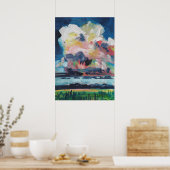 Quick Showers 2 Painting / Artist Larry Lerew ポスター (キッチン)