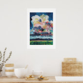 Quick Showers 2 Painting / Artist Larry Lerew ポスター (キッチン)