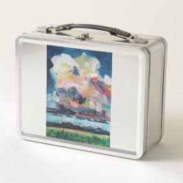 Quick Showers 2 Painting / Artist Larry Lerew メタルランチボックス