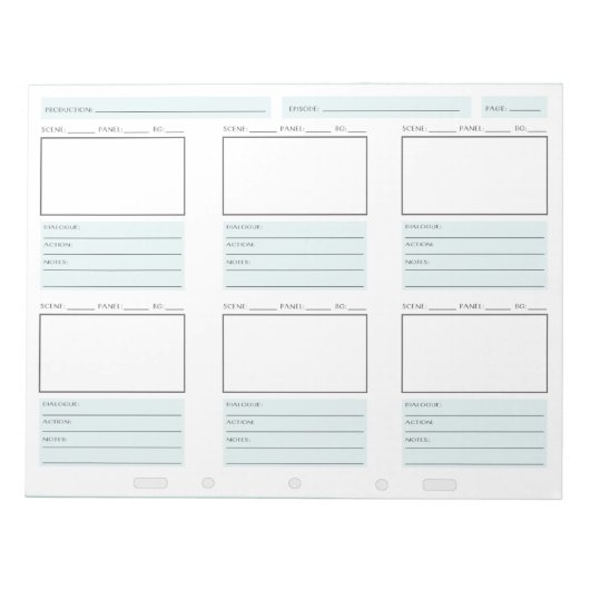 「Quick Storyboarding」メモ帳 ノートパッド (正面)