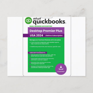 Quickbooks Desktop Premier 2024- intquickbooks.com ポストカード