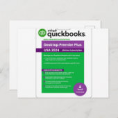 Quickbooks Desktop Premier 2024- intquickbooks.com ポストカード (正面/裏面)