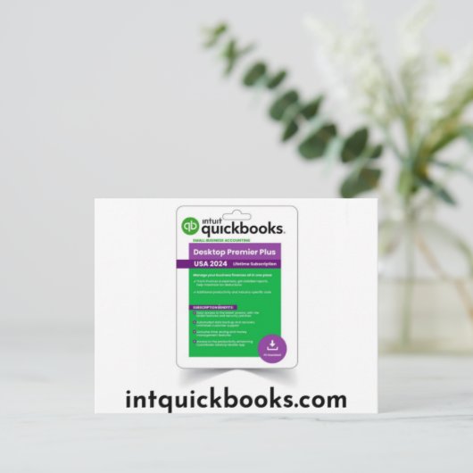 Quickbooks Desktop Premier 2024- intquickbooks.com ポストカード (スタンド正面)