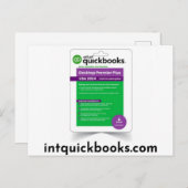 Quickbooks Desktop Premier 2024- intquickbooks.com ポストカード (正面/裏面)