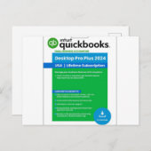 Quickbooks Desktop Pro 2023 - intquickbooks.com ポストカード (正面/裏面)