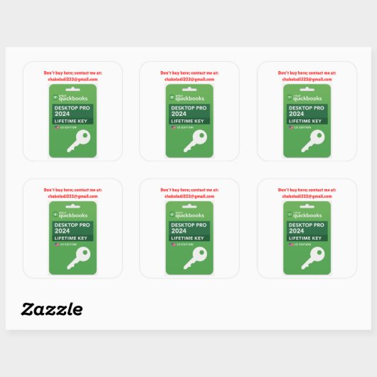 Quickbooks Desktop Pro 2024 chakoladi222@gmail.com スクエアシール (シート)