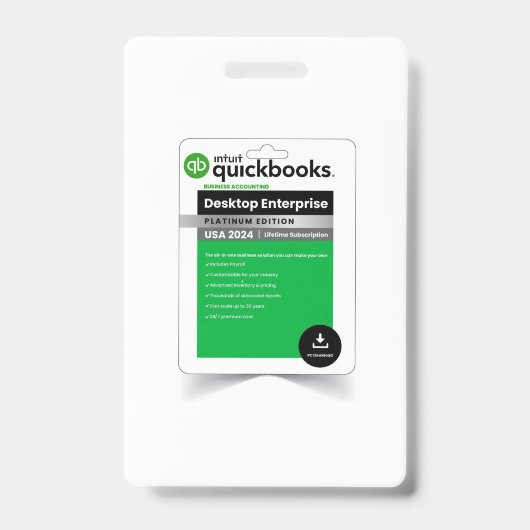 QuickBooks DesktopEnterprise2024-intquickbooks.com バッジ (正面)