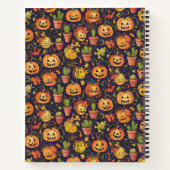 Quicky秋インスパイアカボチャとサボテン – デザイン2 ノートブック (裏面)