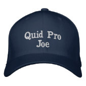 Quid Pro Joe Cap 刺繍入りキャップ (正面)