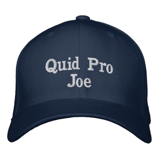 Quid Pro Joe Cap 刺繍入りキャップ (正面)