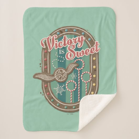 QUIDDITCH™ビクトリーはスウィートホリデークッキーグラフィック シェルパブランケット (正面)