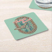 QUIDDITCH™ビクトリーはスウィートホリデークッキーグラフィック スクエアペーパーコースター (アングル)