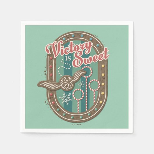QUIDDITCH™ビクトリーはスウィートホリデークッキーグラフィック スタンダードカクテルナプキン (正面)