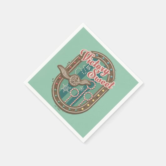 QUIDDITCH™ビクトリーはスウィートホリデークッキーグラフィック スタンダードカクテルナプキン (角)
