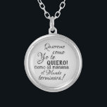 quiereme como yo te quiero como si manana el mundo シルバープレートネックレス<br><div class="desc">quiereme como yo te quiero como si manana el mundo terminara</div>