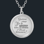 quiereme como yo te quiero como si manana el mundo シルバープレートネックレス<br><div class="desc">quiereme como yo te quiero como si manana el mundo terminara</div>