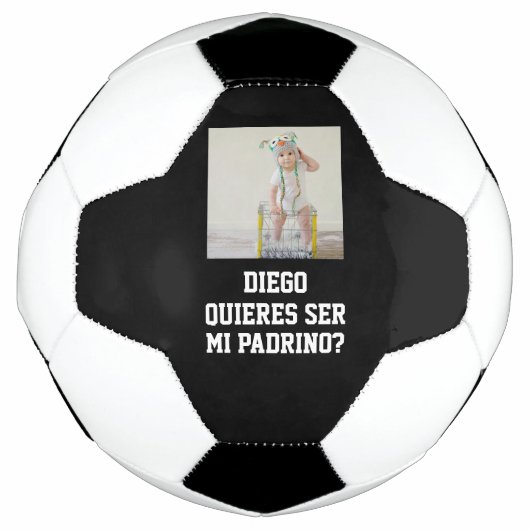Quieres Ser Mi Padrino Godparent Proposal Futbol サッカーボール (正面)
