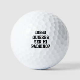 Quieres Ser Mi Padrino Godparent Proposal Golfer ゴルフボール