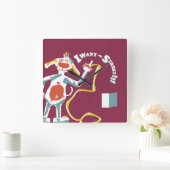 QUIERO CALLE I WANT STREEET !!! BY MASANSER スクエア壁時計 (ホーム)