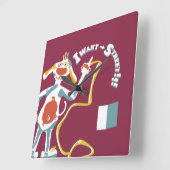 QUIERO CALLE I WANT STREEET !!! BY MASANSER スクエア壁時計 (傾斜)