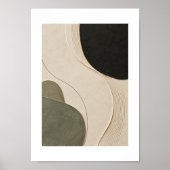 Quiet Arc | Minimal Abstract Plaster Art Print ポスター (正面)