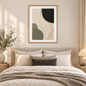 Quiet Arc | Minimal Abstract Plaster Art Print ポスター