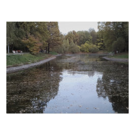 Quiet Autumn Lake – Scandinavian Edition ポスター