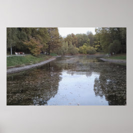 Quiet Autumn Lake – Scandinavian Edition ポスター