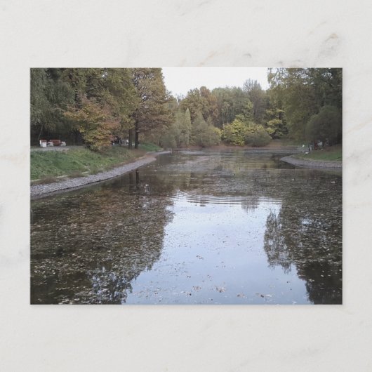 Quiet Autumn Lake – Scandinavian Edition ポストカード (正面)