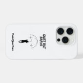 Quiet But Brave – Custom Text Cat iPhone Case iPhoneケース (裏面横)
