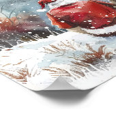 Quiet Christmas Night – Santa and Reindeer Winter  ポスター (角)
