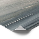 Quiet Coastal Flats Minimal Abstract Landscape Art ポスター (角)